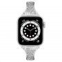 Kovový řemínek s kamínky pro Apple Watch 42mm / 41mm / 40mm / 38mm - stříbrný