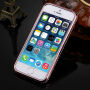Růžovozlatý obal s kamínky pro Apple iPhone 5 / 5S / SE (2016) - páv