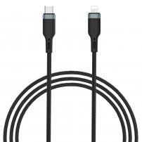 Wiwu opletený datový a nabíjecí kabel USB-C / Lightning pro iPhone / iPad / iPod / AirPods - 3 m - černý