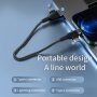 Wiwu opletený datový a nabíjecí kabel USB-C / Lightning pro iPhone / iPad / iPod / AirPods - 3 m - černý
