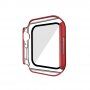 Metalické pouzdro s tvrzeným sklem pro Apple Watch 45mm - červené