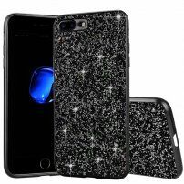 Ochranný kryt s flitry pro iPhone 7 / 8 / SE (2020/2022) - černý