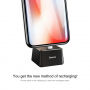 BASEUS hliníkový nabíjecí stojánek pro Apple iPhone - černý