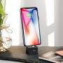 BASEUS hliníkový nabíjecí stojánek pro Apple iPhone - černý
