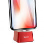BASEUS hliníkový nabíjecí stojánek pro Apple iPhone - červený