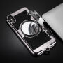 Stylový kryt v designu retro fotoaparátu pro Apple iPhone XS / iPhone X - černý