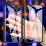 Pouzdro pro celý telefon z tvrzeného skla s plastovým rámečkem pro iPhone 7 / 8 / SE (2020/2022) - petrolejové