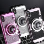 Stylový kryt v designu retro fotoaparátu pro Apple iPhone XS / iPhone X - černý