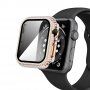 Pouzdro posázené kamínky s tvrzeným sklem pro Apple Watch 42mm - růžovozlaté
