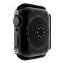 Pouzdro posázené kamínky s tvrzeným sklem pro Apple Watch 40mm - černé