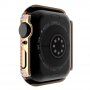 Pouzdro posázené kamínky s tvrzeným sklem pro Apple Watch 40mm - růžovozlaté