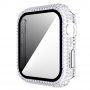Pouzdro posázené kamínky s tvrzeným sklem pro Apple Watch 40mm - čiré