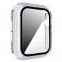 Pouzdro posázené kamínky s tvrzeným sklem pro Apple Watch 40mm - čiré