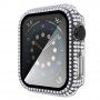 Pouzdro posázené kamínky s tvrzeným sklem pro Apple Watch 40mm - čiré