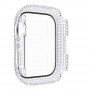 Pouzdro posázené kamínky s tvrzeným sklem pro Apple Watch 45mm - čiré