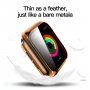 Transparentní pouzdro s tvrzeným sklem pro Apple Watch 40mm - oranžové