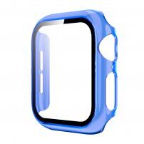 Transparentní pouzdro s tvrzeným sklem pro Apple Watch 40mm - modré