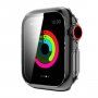 Transparentní pouzdro s tvrzeným sklem pro Apple Watch 40mm - šedé