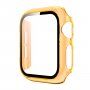 Transparentní pouzdro s tvrzeným sklem pro Apple Watch 44mm - oranžové