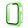 Transparentní pouzdro s tvrzeným sklem pro Apple Watch 44mm - neonově zelené