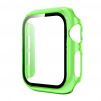 Transparentní pouzdro s tvrzeným sklem pro Apple Watch 44mm - neonově zelené