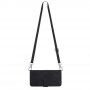 Flipové pouzdro s popruhem ve stylu crossbody pro iPhone 12 - černé