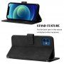 Flipové pouzdro s popruhem ve stylu crossbody pro iPhone 12 - černé