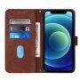 Flipové pouzdro s popruhem ve stylu crossbody pro iPhone 12 mini - hnědé