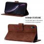 Flipové pouzdro s popruhem ve stylu crossbody pro iPhone XR - hnědé