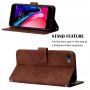 Flipové pouzdro s popruhem ve stylu crossbody pro iPhone 7 / 8 / SE (2020/2022) - hnědé