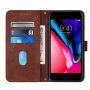 Flipové pouzdro s popruhem ve stylu crossbody pro iPhone 7 / 8 / SE (2020/2022) - hnědé