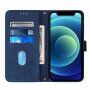 Flipové pouzdro s popruhem ve stylu crossbody pro iPhone 12 - modré