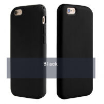 Hladký kryt z měkkého plastu pro Apple iPhone 6 / 6S - černý