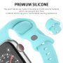 Silikonový řemínek s motýlkovou přezkou pro Apple Watch Ultra 49mm / 46mm / 45mm / 44mm / 42mm - blankytně modrý