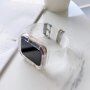 Pouzdro s transparentním řemínkem pro Apple Watch 45mm / 44mm / 42mm - neonově růžové