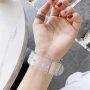 Pouzdro s transparentním řemínkem pro Apple Watch 45mm / 44mm / 42mm - neonově růžové