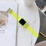 Pouzdro s transparentním řemínkem pro Apple Watch 41mm / 40mm / 38mm - neonově žluté