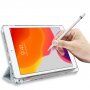Pouzdro se třpytivou zadní stranou a prostorem na Apple Pencil pro iPad 10,2" (2019-2021) - květy