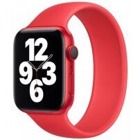 Navlékací silikonový řemínek pro Apple Watch 42mm / 41mm / 40mm / 38mm - S - červený