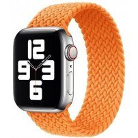 Nylonový řemínek s copánkovým vzorem pro Apple Watch Ultra 49mm / 46mm / 45mm / 44mm / 42mm - L - oranžový