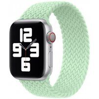 Nylonový řemínek s copánkovým vzorem pro Apple Watch Ultra 49mm / 46mm / 45mm / 44mm / 42mm - M - zelený