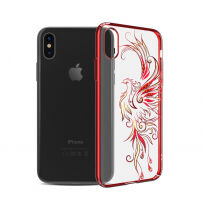 KINGXBAR plastový kryt pro Apple iPhone XS / iPhone X - fénix s třpytivými kamínky