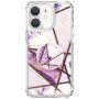 Ochranný kryt mramorová mozaika s držákem pro iPhone 11 - fialový