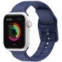 Jednobarevný silikonový řemínek pro Apple Watch Ultra 49mm / 46mm / 45mm / 44mm / 42mm - tmavě modrý