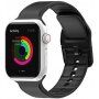 Jednobarevný silikonový řemínek pro Apple Watch Ultra 49mm / 46mm / 45mm / 44mm / 42mm - černý