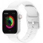 Jednobarevný silikonový řemínek pro Apple Watch 42mm / 41mm / 40mm / 38mm - bílý