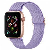 Nylonový řemínek s posuvnou přezkou pro Apple Watch 42mm / 41mm / 40mm / 38mm - fialový