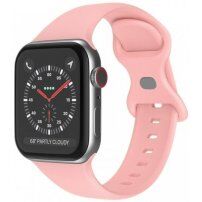 Silikonový řemínek s motýlkovou přezkou pro Apple Watch 42mm / 41mm / 40mm / 38mm - růžový