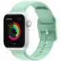 Jednobarevný silikonový řemínek pro Apple Watch Ultra 49mm / 46mm / 45mm / 44mm / 42mm - mentolový