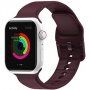 Jednobarevný silikonový řemínek pro Apple Watch Ultra 49mm / 46mm / 45mm / 44mm / 42mm - vínový